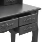 vidaXL Schminktisch mit Hocker und Dreifach-Spiegel Grau vidaXL Schminktisch mit Hocker und Dreifach-Spiegel Grau