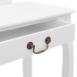vidaXL Schminktisch mit Hocker Weiß 65x36x128 cm Paulownia-Holz MDF vidaXL Schminktisch mit Hocker Weiß 65x36x128 cm Paulownia-Holz MDF