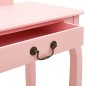 vidaXL Schminktisch mit Hocker Rosa 65x36x128 cm Paulownia-Holz MDF vidaXL Schminktisch mit Hocker Rosa 65x36x128 cm Paulownia-Holz MDF