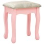 vidaXL Schminktisch mit Hocker Rosa 65x36x128 cm Paulownia-Holz MDF vidaXL Schminktisch mit Hocker Rosa 65x36x128 cm Paulownia-Holz MDF