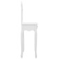 vidaXL Schminktisch mit Hocker Weiß 65x36x128 cm Paulownia-Holz MDF vidaXL Schminktisch mit Hocker Weiß 65x36x128 cm Paulownia-Holz MDF