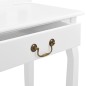 vidaXL Schminktisch mit Hocker Weiß 65x36x128 cm Paulownia-Holz MDF vidaXL Schminktisch mit Hocker Weiß 65x36x128 cm Paulownia-Holz MDF