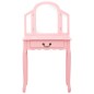 vidaXL Schminktisch mit Hocker Rosa 65x36x128 cm Paulownia-Holz MDF vidaXL Schminktisch mit Hocker Rosa 65x36x128 cm Paulownia-Holz MDF