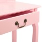 vidaXL Schminktisch mit Hocker Rosa 65x36x128 cm Paulownia-Holz MDF vidaXL Schminktisch mit Hocker Rosa 65x36x128 cm Paulownia-Holz MDF