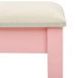 vidaXL Schminktisch mit Hocker Rosa 65x36x128 cm Paulownia-Holz MDF vidaXL Schminktisch mit Hocker Rosa 65x36x128 cm Paulownia-Holz MDF