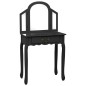 vidaXL Schminktisch mit Hocker Schwarz 65x36x128 cm Paulownia-Holz MDF vidaXL Schminktisch mit Hocker Schwarz 65x36x128 cm Paulownia-Holz MDF