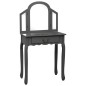 vidaXL Schminktisch mit Hocker Grau 65x36x128 cm Paulownia-Holz MDF vidaXL Schminktisch mit Hocker Grau 65x36x128 cm Paulownia-Holz MDF