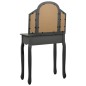 vidaXL Schminktisch mit Hocker Grau 65x36x128 cm Paulownia-Holz MDF vidaXL Schminktisch mit Hocker Grau 65x36x128 cm Paulownia-Holz MDF