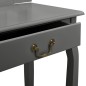 vidaXL Schminktisch mit Hocker Grau 65x36x128 cm Paulownia-Holz MDF vidaXL Schminktisch mit Hocker Grau 65x36x128 cm Paulownia-Holz MDF