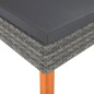 vidaXL Fußbank Poly Rattan und Eukalyptus Massivholz vidaXL Fußbank Poly Rattan und Eukalyptus Massivholz