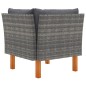 vidaXL Ecksofa Poly Rattan und Eukalyptus Massivholz vidaXL Ecksofa Poly Rattan und Eukalyptus Massivholz