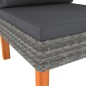 vidaXL Mittelsofas 2 Stk. Poly Rattan und Eukalyptus Massivholz vidaXL Mittelsofas 2 Stk. Poly Rattan und Eukalyptus Massivholz