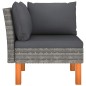 vidaXL Ecksofas 2 Stk. Poly Rattan und Eukalyptus Massivholz vidaXL Ecksofas 2 Stk. Poly Rattan und Eukalyptus Massivholz