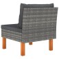 vidaXL Mittelsofas 3 Stk. Poly Rattan und Eukalyptus Massivholz vidaXL Mittelsofas 3 Stk. Poly Rattan und Eukalyptus Massivholz
