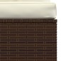 vidaXL Garten-Mittelsofa mit Kissen Braun Poly Rattan vidaXL Garten-Mittelsofa mit Kissen Braun Poly Rattan