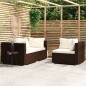 vidaXL 3-tlg. Garten-Lounge-Set mit Auflagen Braun Poly Rattan vidaXL 3-tlg. Garten-Lounge-Set mit Auflagen Braun Poly Rattan