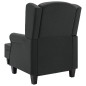 vidaXL Sessel mit Fußhocker Dunkelgrau Stoff vidaXL Sessel mit Fußhocker Dunkelgrau Stoff