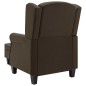 vidaXL Sessel mit Fußhocker Braun Stoff vidaXL Sessel mit Fußhocker Braun Stoff