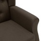 vidaXL Sessel mit Fußhocker Braun Stoff vidaXL Sessel mit Fußhocker Braun Stoff