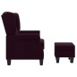 vidaXL Sessel mit Fußhocker Lila Stoff vidaXL Sessel mit Fußhocker Lila Stoff