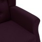 vidaXL Sessel mit Fußhocker Lila Stoff vidaXL Sessel mit Fußhocker Lila Stoff