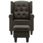 vidaXL Sessel mit Fußhocker Taupe Stoff vidaXL Sessel mit Fußhocker Taupe Stoff
