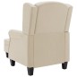 vidaXL Sessel mit Fußhocker Creme Stoff vidaXL Sessel mit Fußhocker Creme Stoff