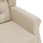 vidaXL Sessel mit Fußhocker Creme Stoff vidaXL Sessel mit Fußhocker Creme Stoff