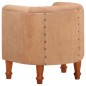 vidaXL Sessel Braun Echtleder und Massivholz Mango vidaXL Sessel Braun Echtleder und Massivholz Mango