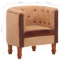 vidaXL Sessel Braun Echtleder und Massivholz Mango vidaXL Sessel Braun Echtleder und Massivholz Mango