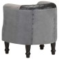vidaXL Sessel Schwarz Echtleder und Massivholz Mango vidaXL Sessel Schwarz Echtleder und Massivholz Mango