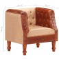 vidaXL Sessel Braun Echtleder und Massivholz Mango vidaXL Sessel Braun Echtleder und Massivholz Mango