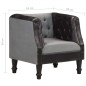vidaXL Sessel Schwarz Echtleder und Massivholz Mango vidaXL Sessel Schwarz Echtleder und Massivholz Mango