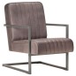 vidaXL Freischwinger Sessel Distressed Braun Echtleder vidaXL Freischwinger Sessel Distressed Braun Echtleder