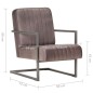 vidaXL Freischwinger Sessel Distressed Braun Echtleder vidaXL Freischwinger Sessel Distressed Braun Echtleder