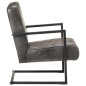 vidaXL Freischwinger Sessel Distressed Grau Echtleder vidaXL Freischwinger Sessel Distressed Grau Echtleder