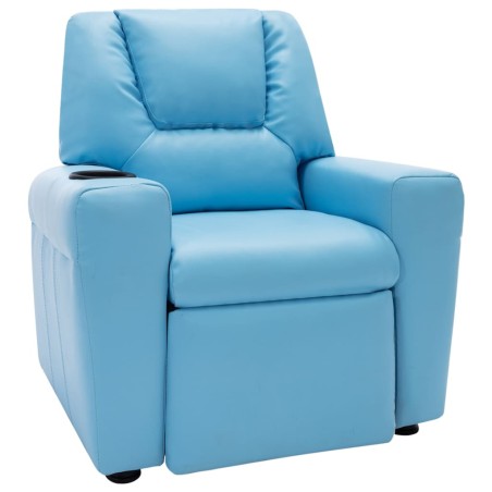 vidaXL Kindersessel Kunstleder Blau