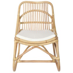 vidaXL Rattanstuhl Leinen