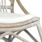 vidaXL Rattanstuhl Grau Leinen vidaXL Rattanstuhl Grau Leinen