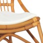 vidaXL Rattanstuhl Hellbraun Leinen vidaXL Rattanstuhl Hellbraun Leinen