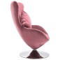 vidaXL Drehstuhl in Ei-Form mit Kissen Rosa Samt vidaXL Drehstuhl in Ei-Form mit Kissen Rosa Samt