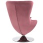 vidaXL Drehstuhl in Ei-Form mit Kissen Rosa Samt vidaXL Drehstuhl in Ei-Form mit Kissen Rosa Samt