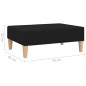 vidaXL Fußhocker Schwarz 78x56x32 cm Stoff vidaXL Fußhocker Schwarz 78x56x32 cm Stoff