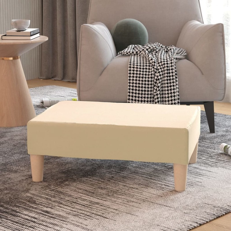 vidaXL Fußhocker Creme 78x56x32 cm Stoff vidaXL Fußhocker Creme 78x56x32 cm Stoff
