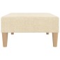 vidaXL Fußhocker Creme 78x56x32 cm Stoff vidaXL Fußhocker Creme 78x56x32 cm Stoff