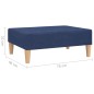 vidaXL Fußhocker Blau 78x56x32 cm Stoff vidaXL Fußhocker Blau 78x56x32 cm Stoff