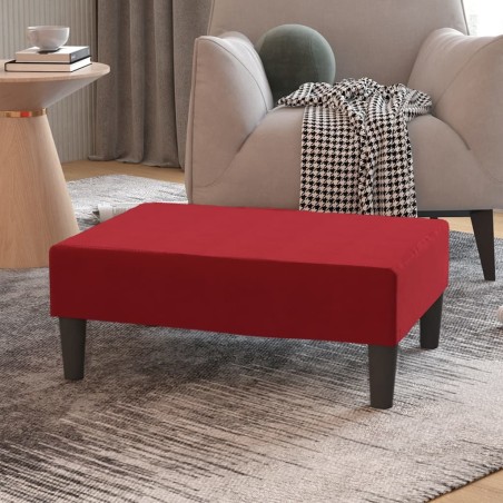 vidaXL Fußhocker Weinrot 78x56x32 cm Samt