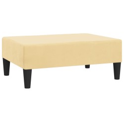 vidaXL Fußhocker Creme 78x56x32 cm Samt