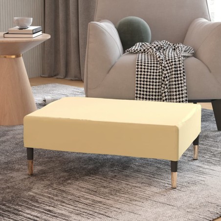 vidaXL Fußhocker Creme 78x56x32 cm Samt