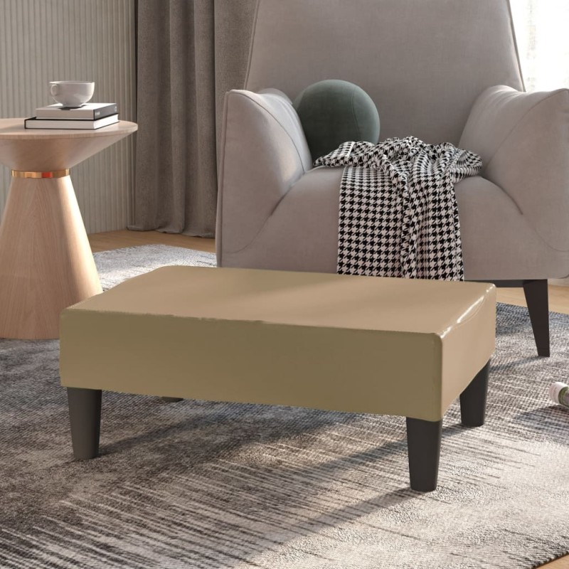 vidaXL Fußhocker Cappuccino-Braun 78x56x32 cm Kunstleder vidaXL Fußhocker Cappuccino-Braun 78x56x32 cm Kunstleder